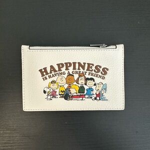 NWT Coach X Peanuts Zip Card Case CBM79
